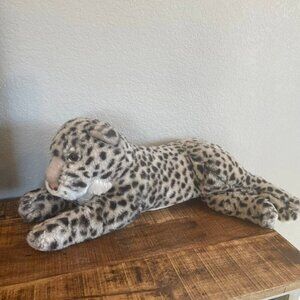 Vintage America Wega plush leopard stuff animal laying down xlarge